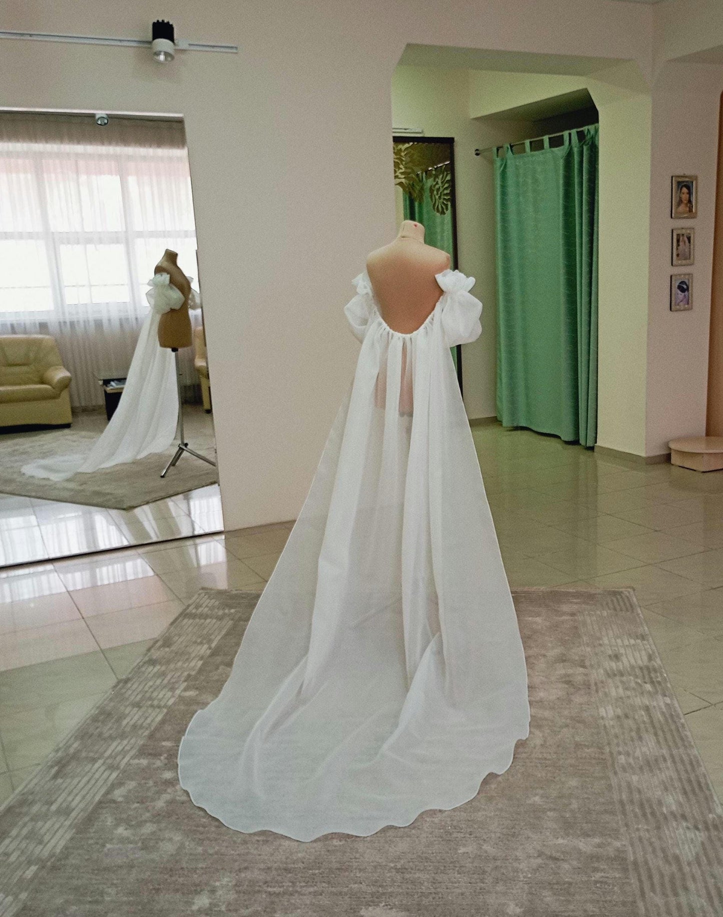 Wedding organza cape Beatrice