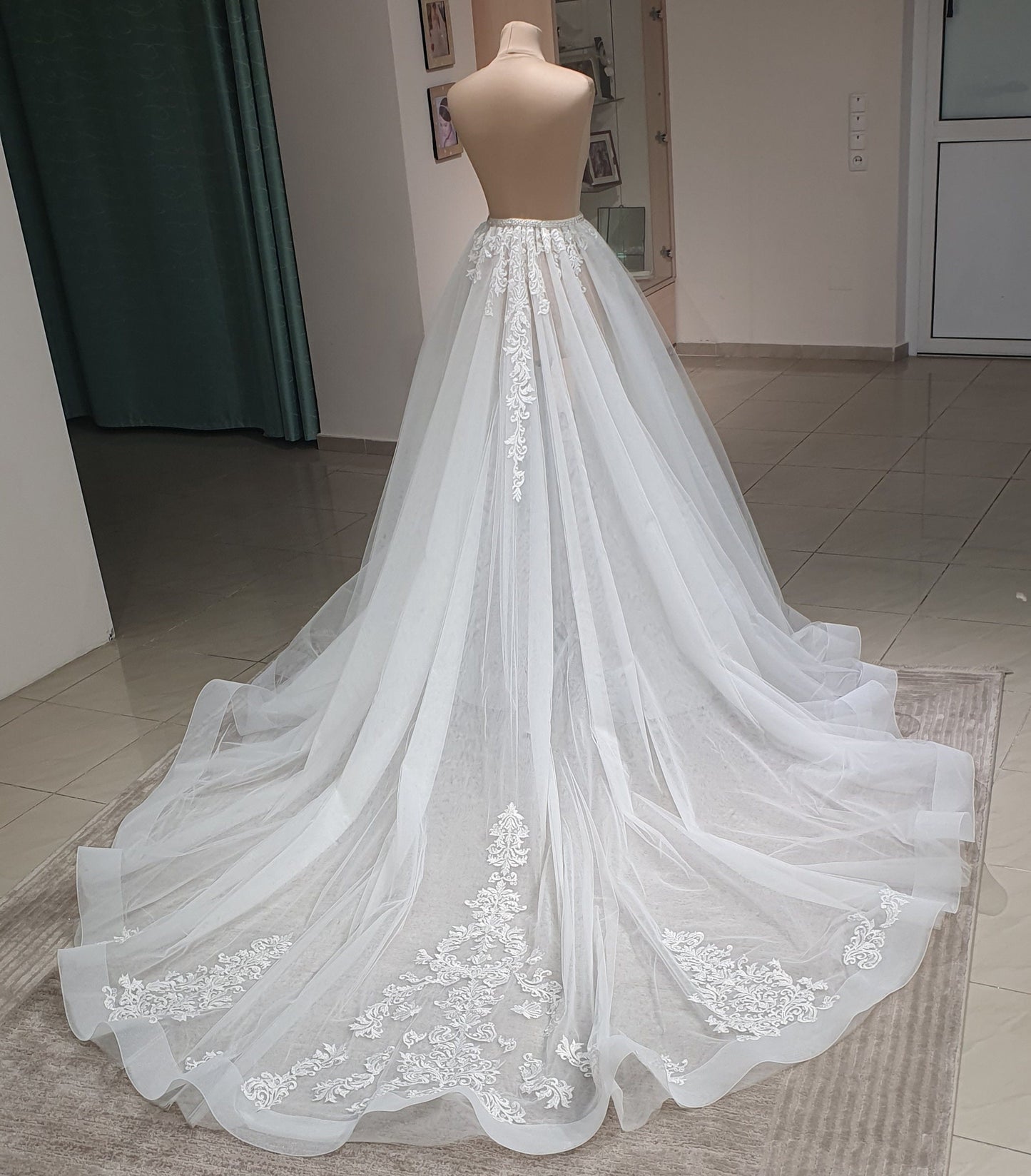 Detachable tulle wedding overskirt Flora