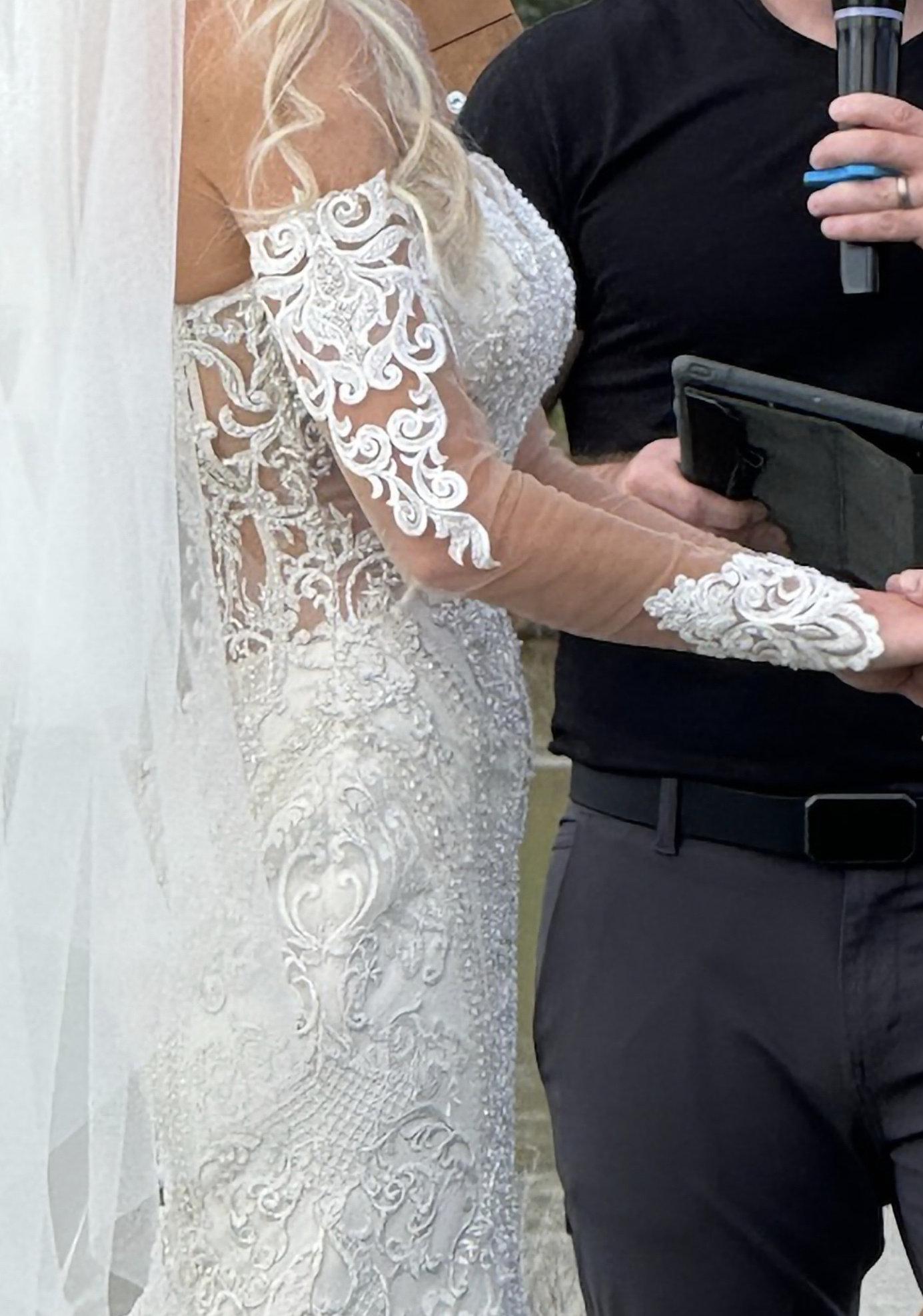 Detachable wedding sleeves Debra