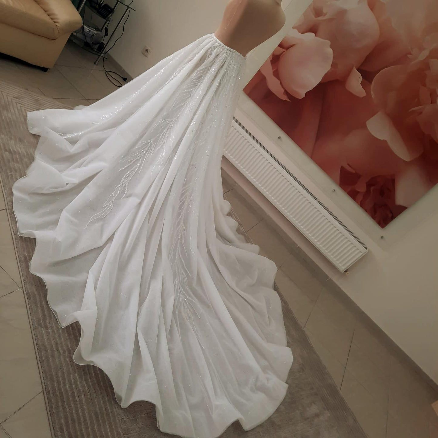 Detachable tulle overskirt  Grace