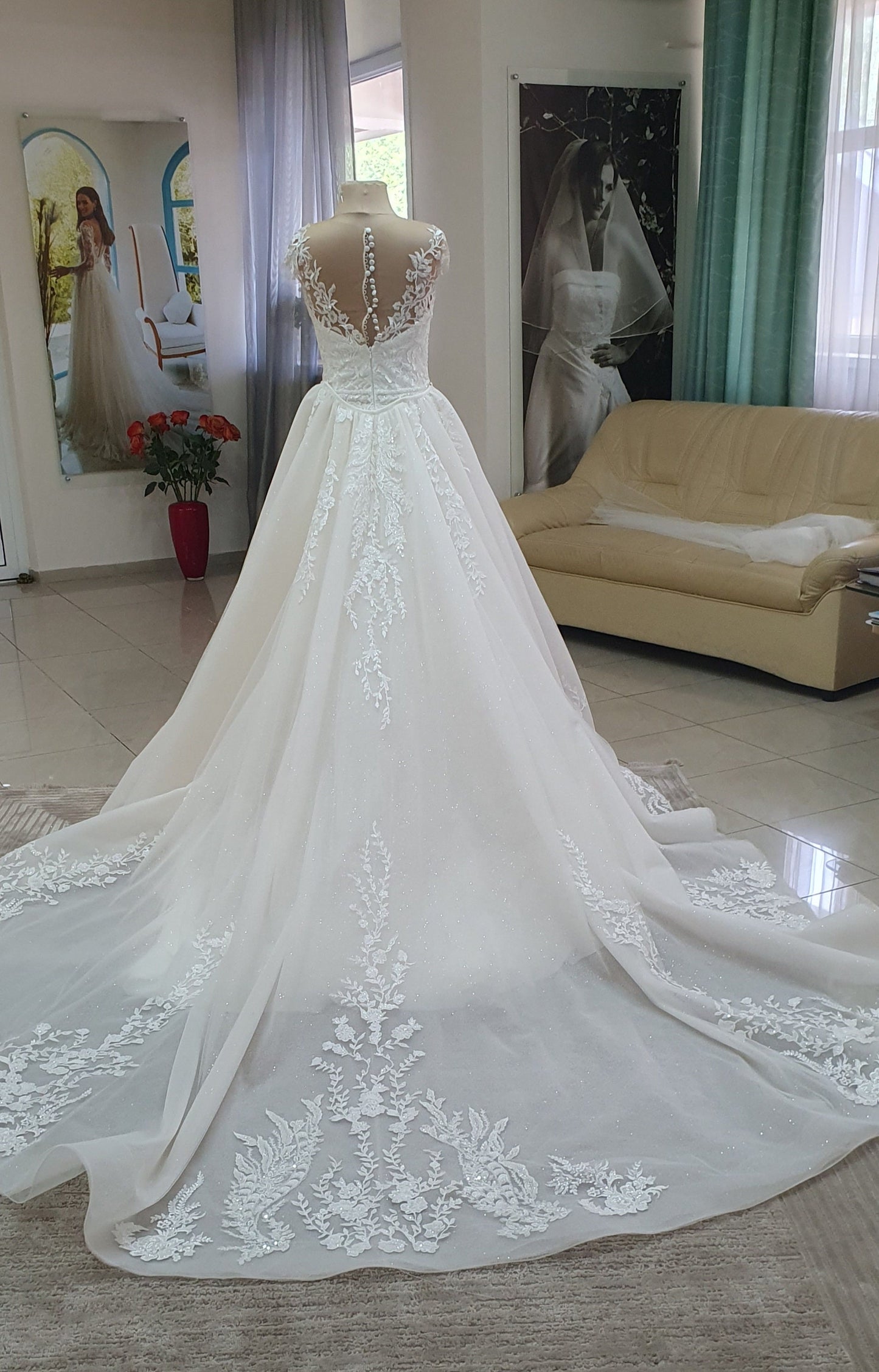 Elegant bridal  overskirt Doris
