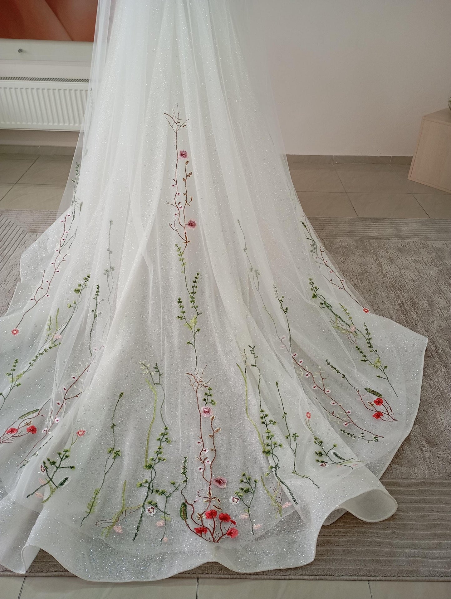 Wildflower lace veil Camelia