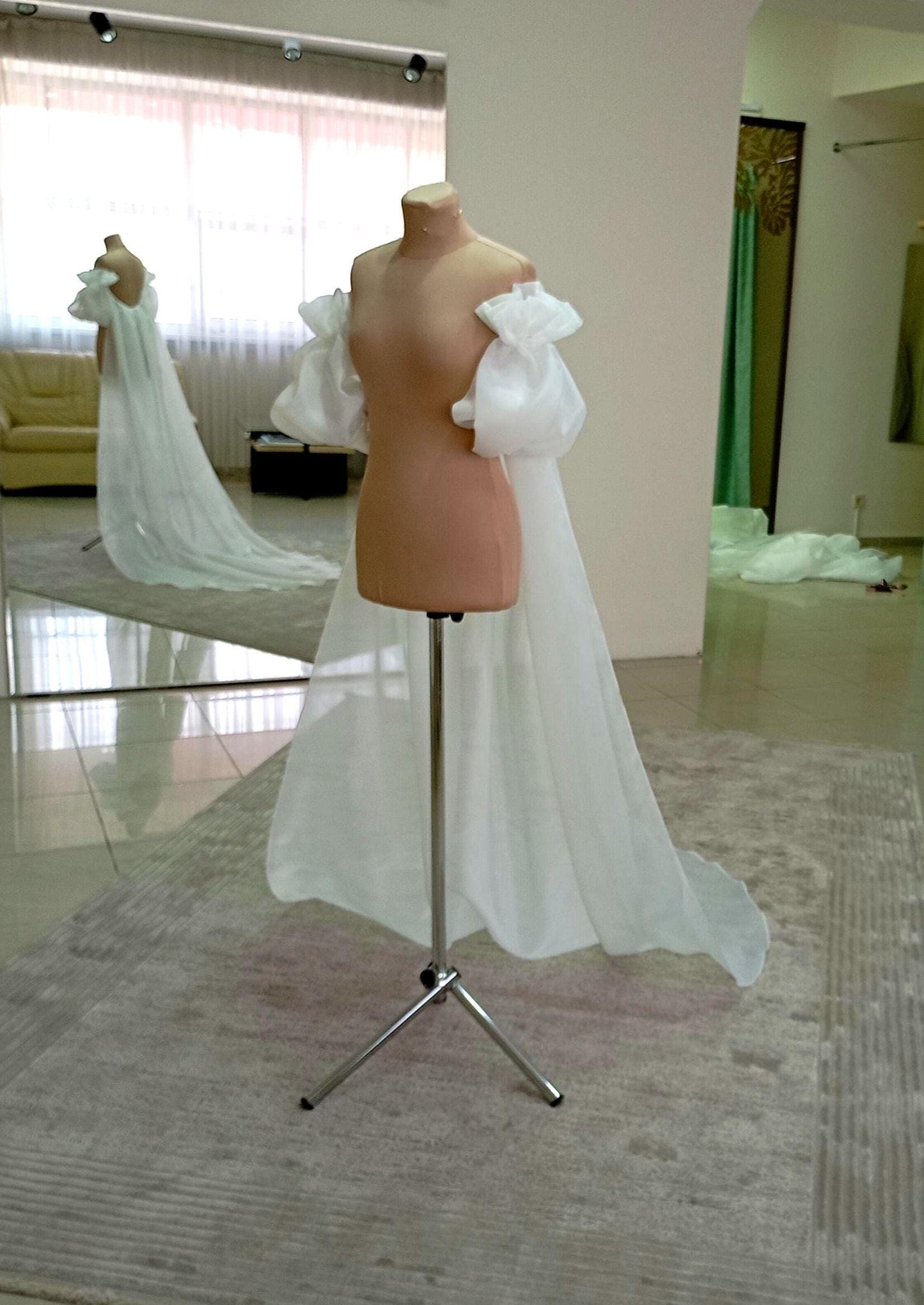 Wedding organza cape Beatrice