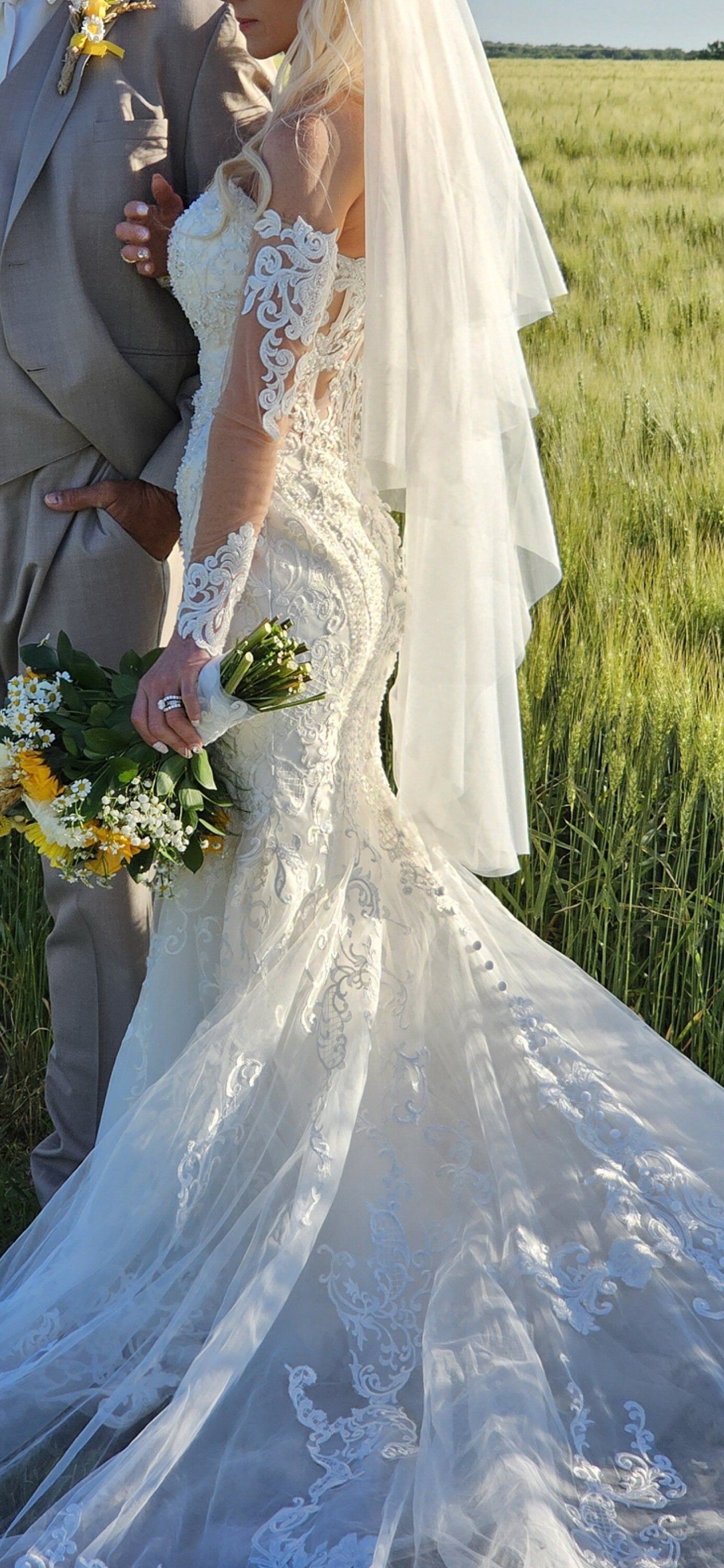 Detachable wedding sleeves Debra