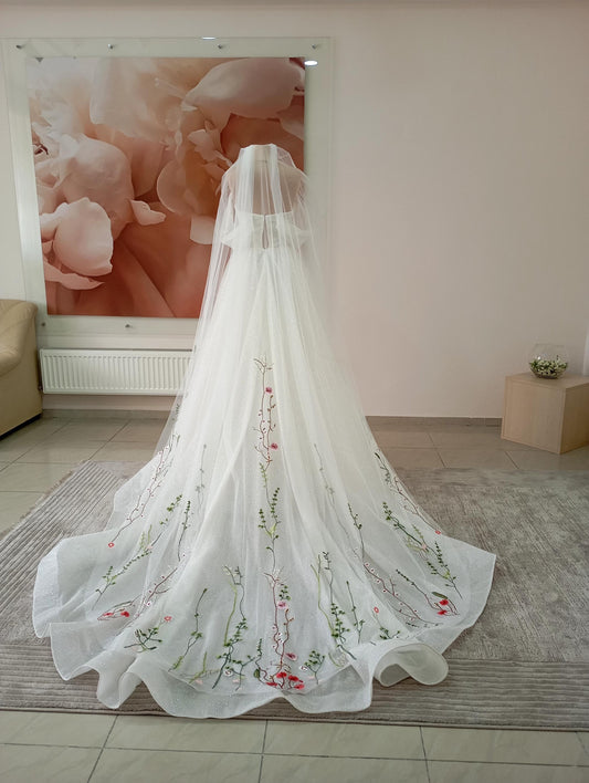 Wildflower lace veil Camelia