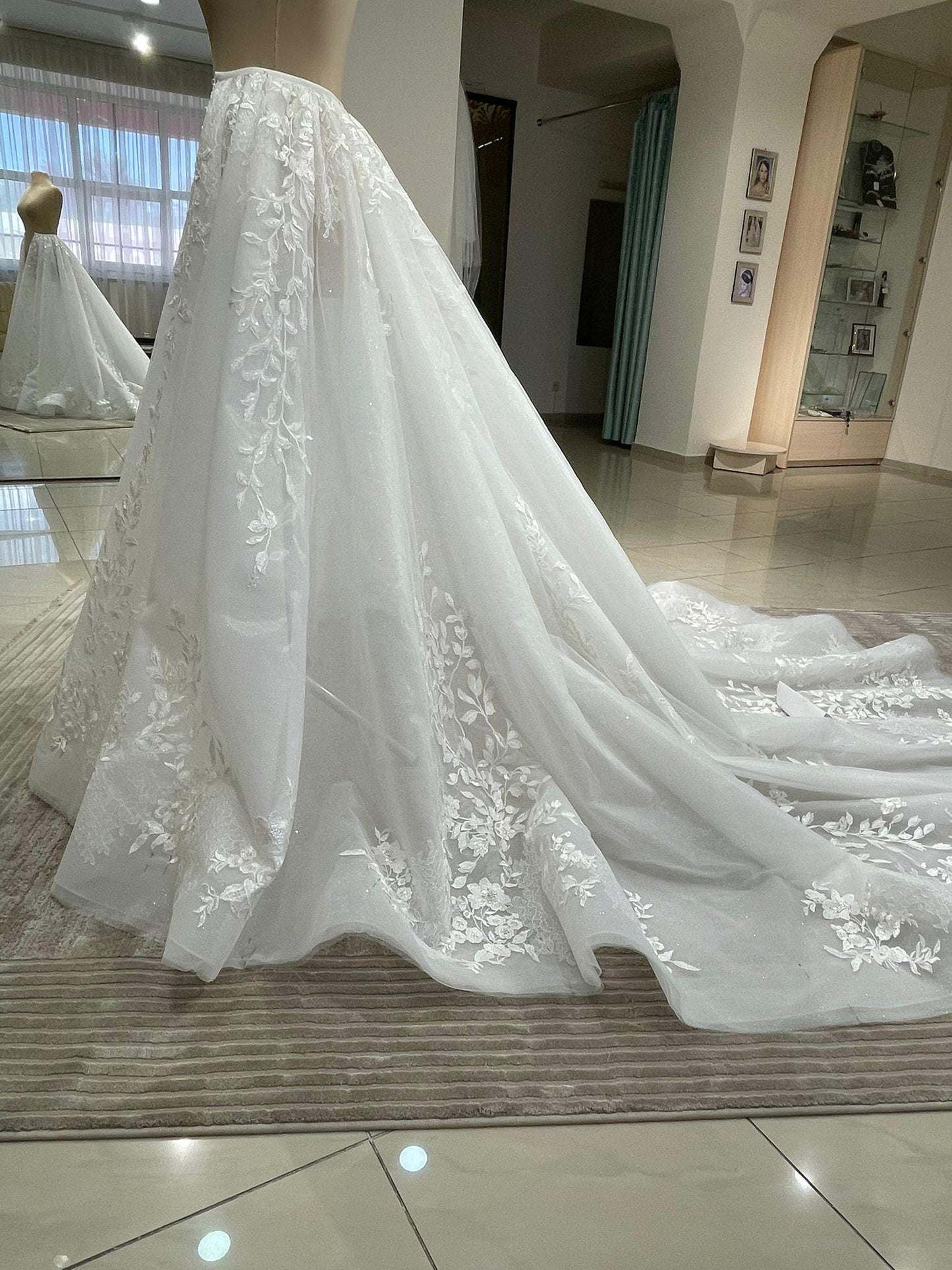 Unique bridal overskirt Megan