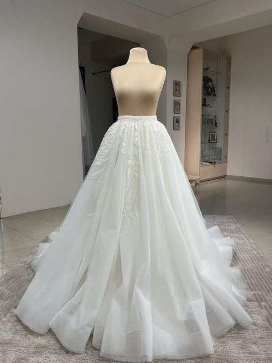 Handmade floral lace wedding skirt Eleonora