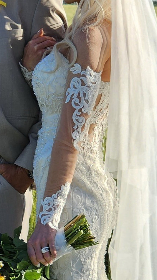 Detachable wedding sleeves Debra