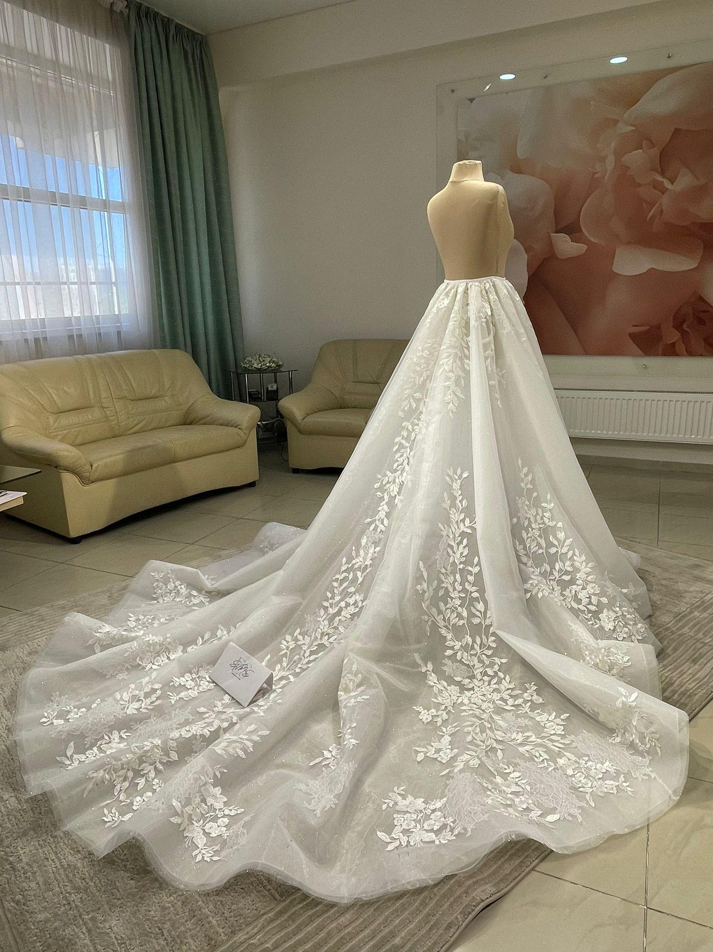 Unique bridal overskirt Megan