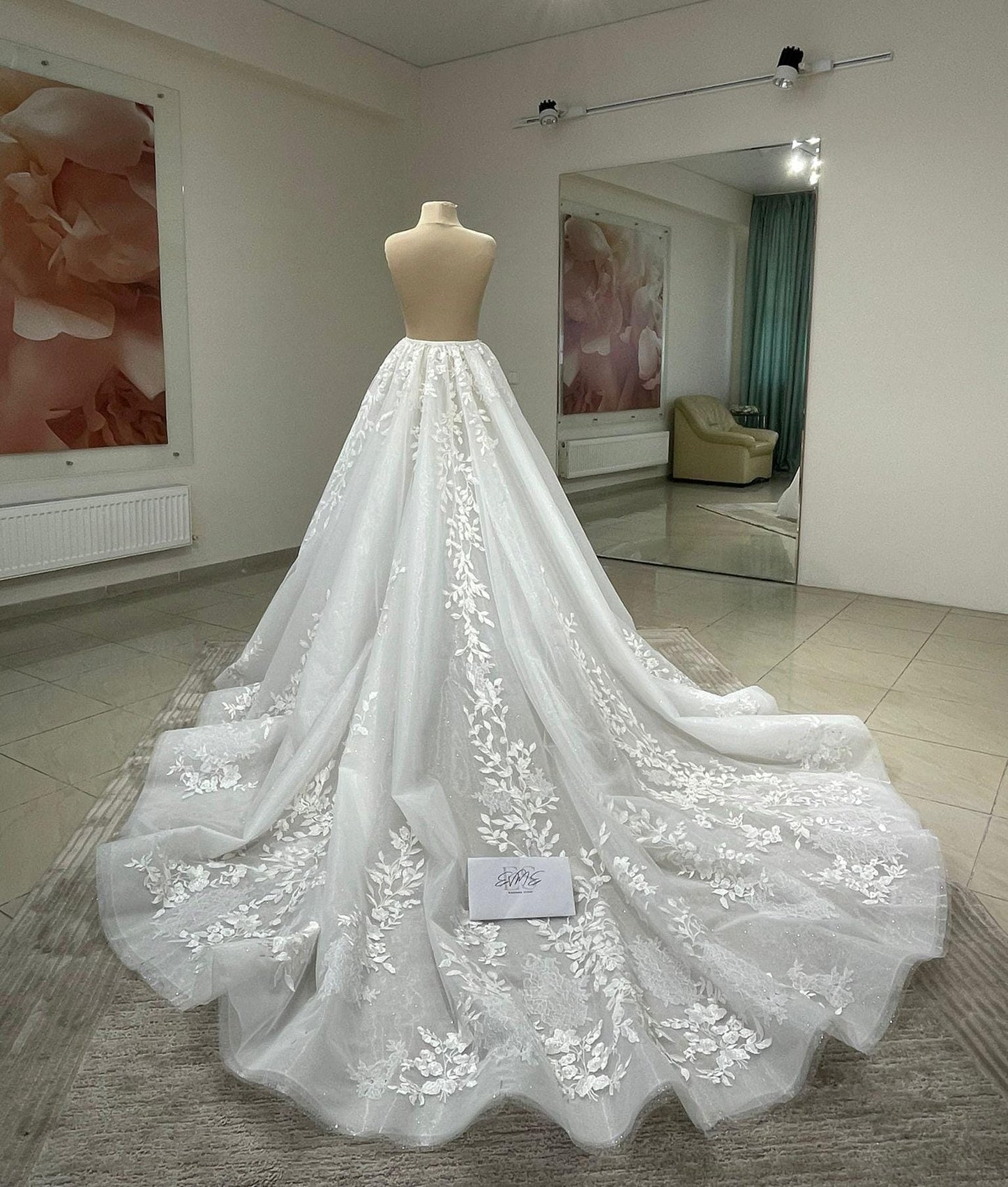 Unique bridal overskirt Megan