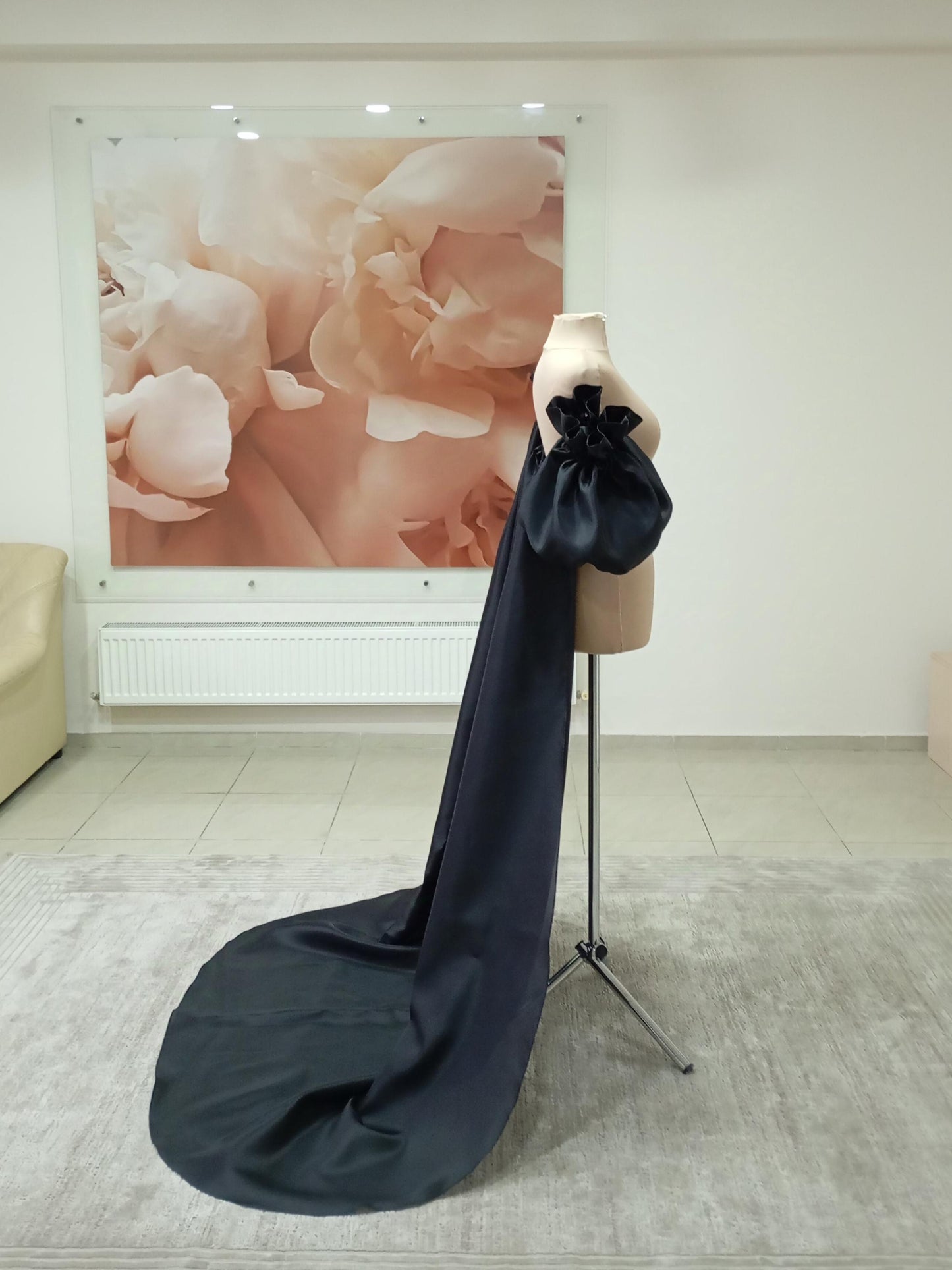 Black organza cape Deborah