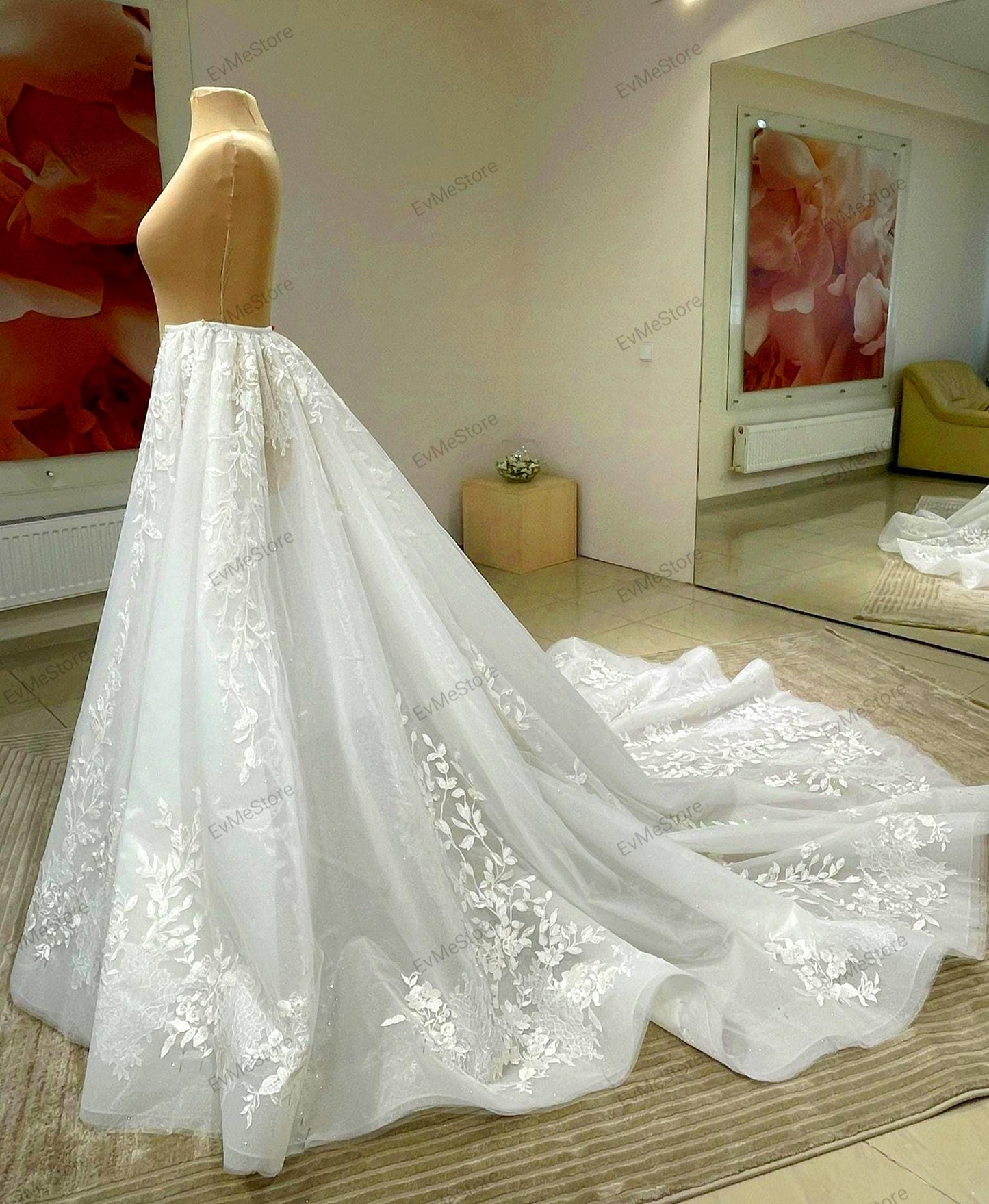 Unique bridal overskirt Megan