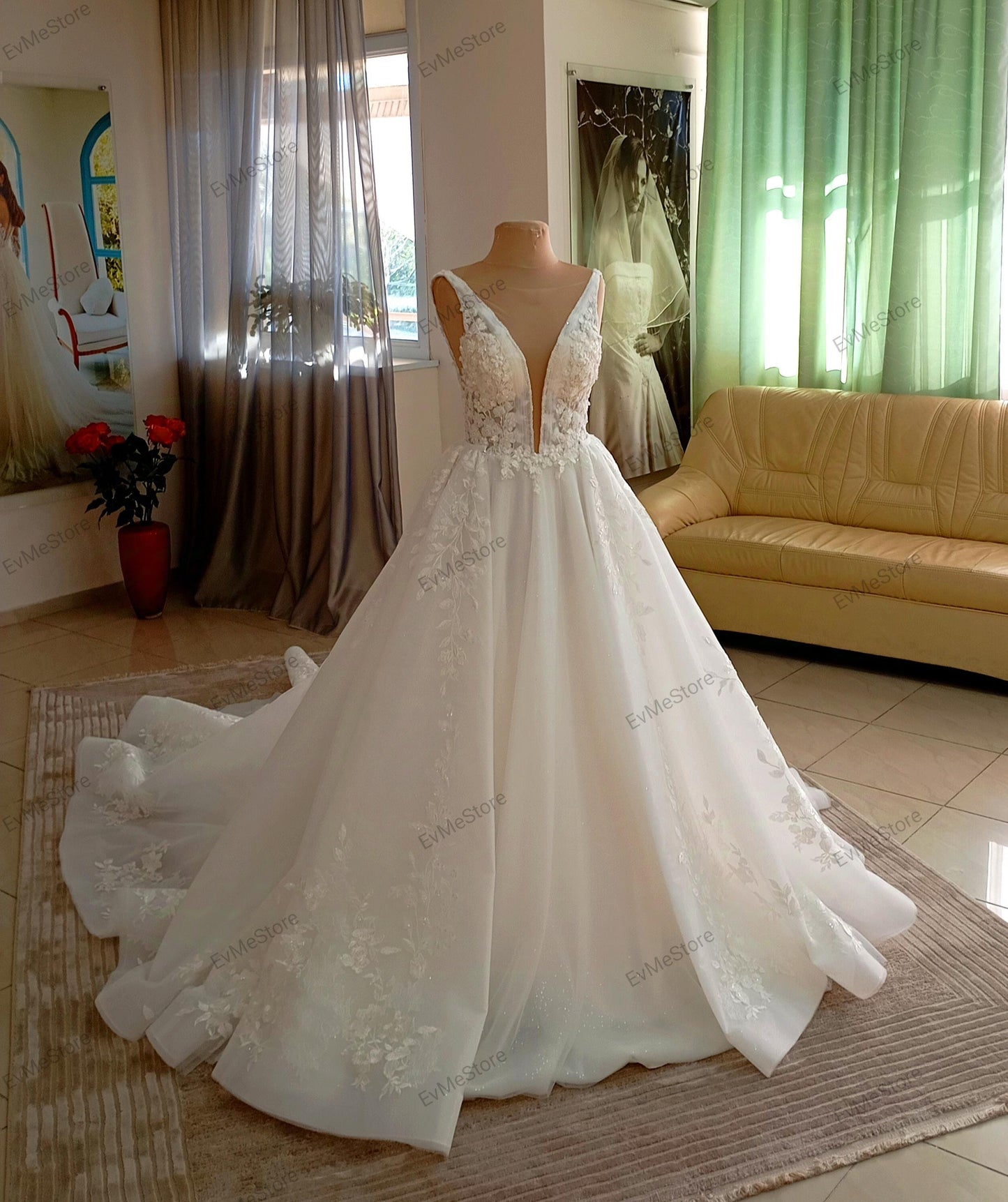 Unique bridal overskirt Megan