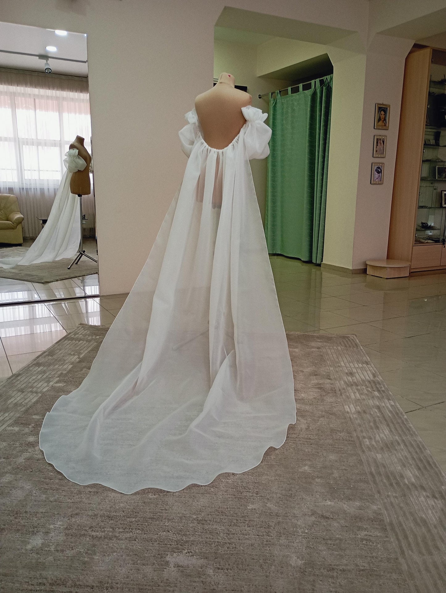 Wedding organza cape Beatrice